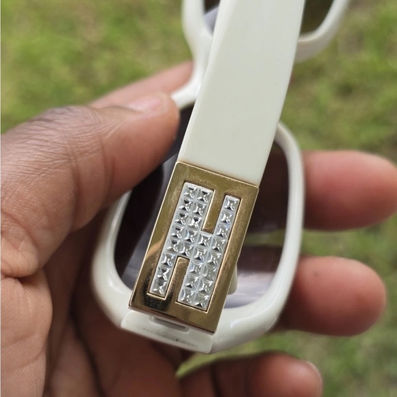 Authentic Fendi Off White Sunglass Women Sparkle Side Bling Made In Italy - Picture 13 of 14